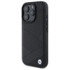 BMW BMHCP16X23RCGPK iPhone 16 Pro Max    6.9 czarny/black hardcase Sign Leather Crossing Lines Pattern
